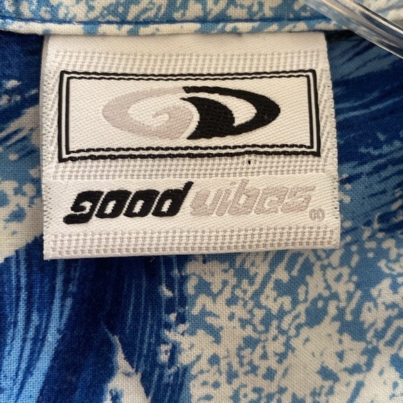 Hawaiian Aloha Good Vibes Floral Beach button down casual shirt size LARGE - Picture 5 of 6